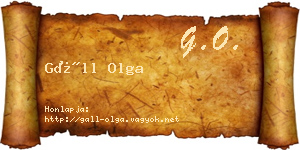 Gáll Olga névjegykártya