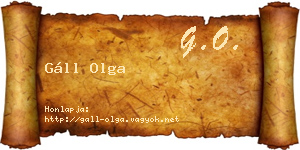 Gáll Olga névjegykártya